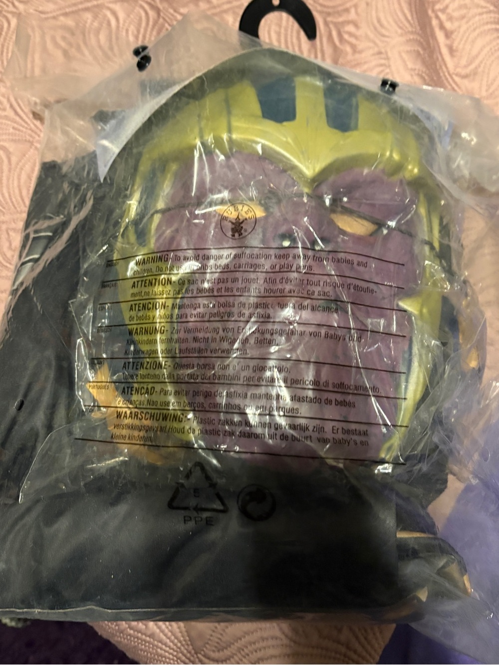 Kids Purple and Gold Superhero Mask Costume